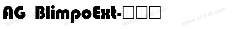 AG BlimpoExt字体转换